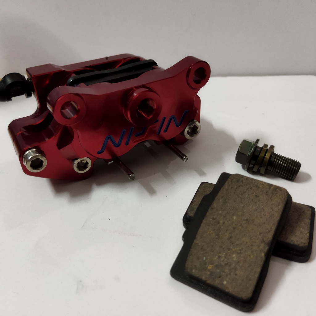 Caliper 4 PISTON MINI +double kampas kaliper rem cnc kepala babi rem motor