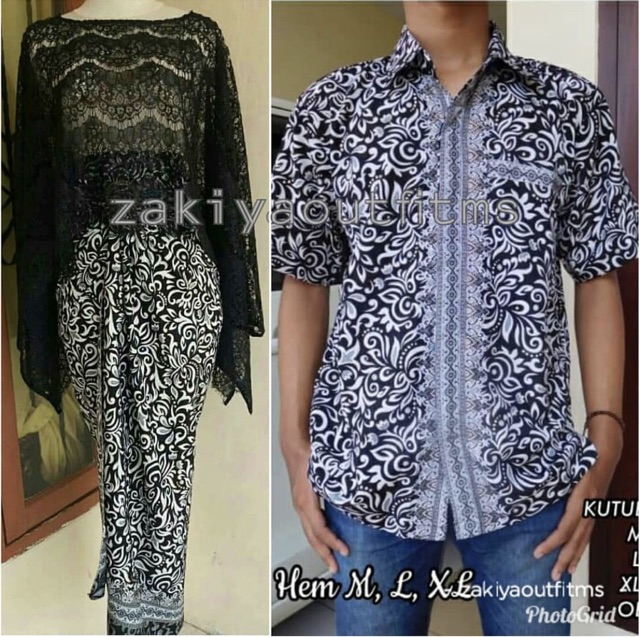 COUPLE LACE CAPE NAVY / CAPE COUPLE / KEBAYA COUPLE / COUPLE BROKAT / KEBAYA KONDANGAN