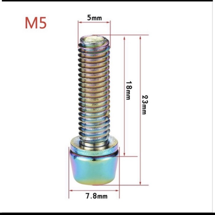 1 PCS Baut Stem Sepeda KRSEC Titanium M5x18mm