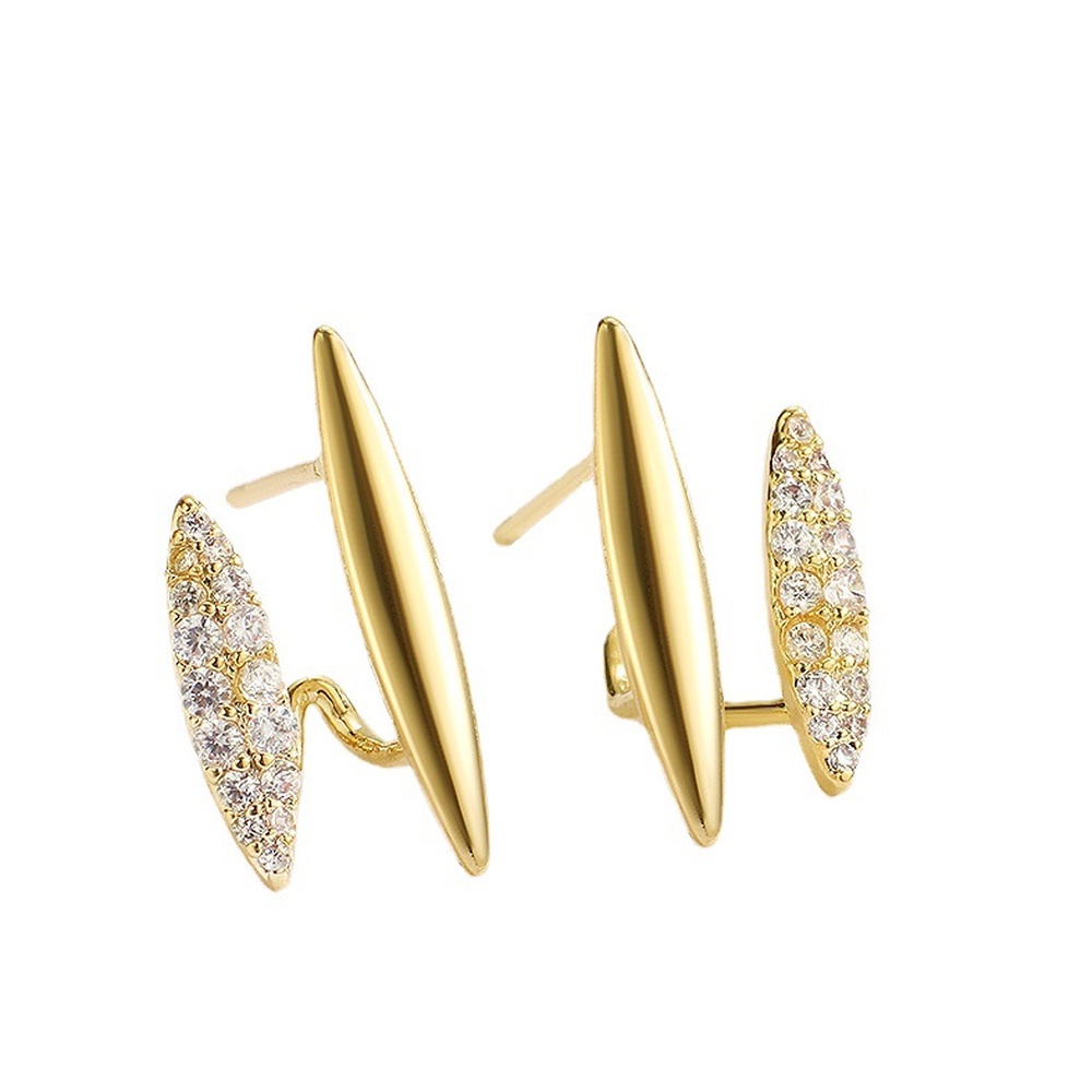 Anting Tusuk Bahan Metal Warna Silver Gaya Eropa Dan Amerika