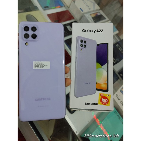 Samsung A22 4g Ram 6gb 128gb second fullset
