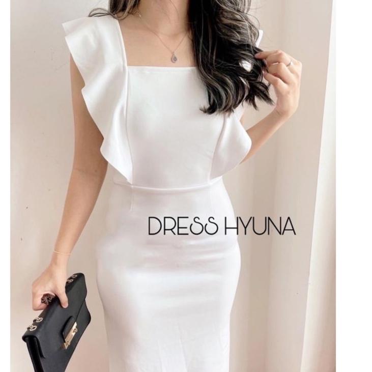 Big Sale dress midi scuba dress pesta wanita kekinian