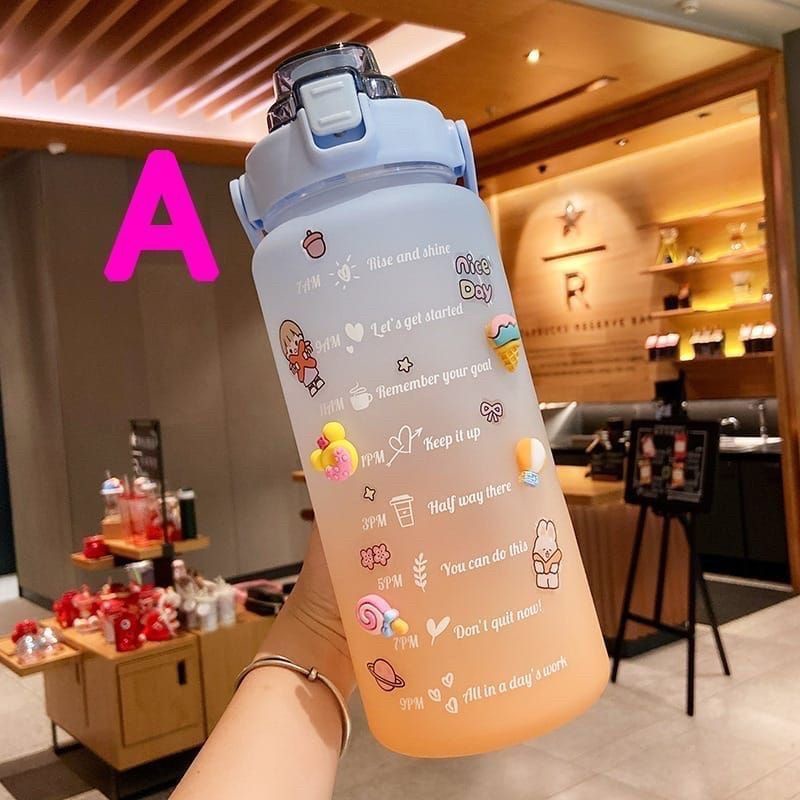 BOTOL AIR MINUM VIRAL DENGAN STICKER 2D + 3D ORIGINAL