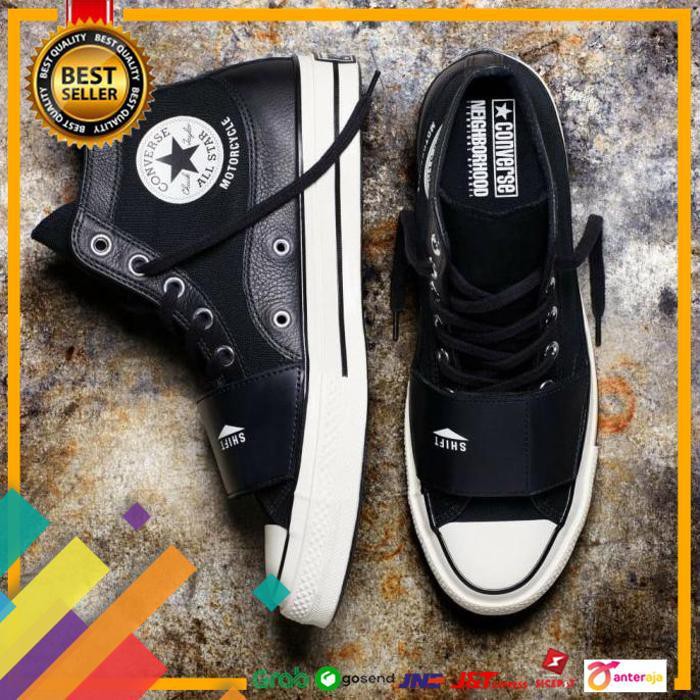 ON SALE.. NEIGHBORHOOD X CONVERSE JACK PURCELL OX HIGH BW SNEAKER SEPATU PRIA ..TERMURAH