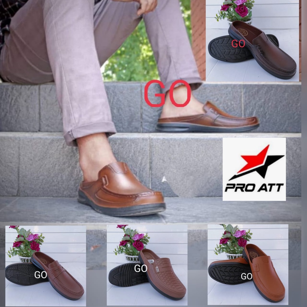 sogo ATT ABK 551 SEPATU SLOP PRIA Sepatu Formal Tanpa Tali Bahan Karet Nyaman Dan Ringan