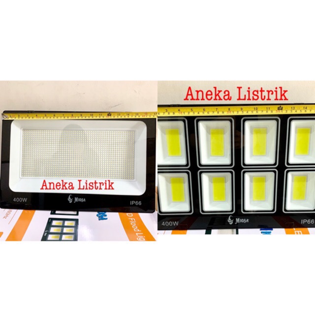 LAMPU SOROT TIPIS TERMURAH LED 400 WATT OUTDOOR TEMBAK MODEL (SMD DAN COB) IP 66 WARNA WHITE（PUTIH）