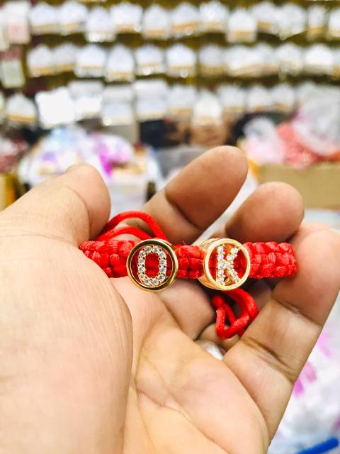 Gelang huruf gelang Tali inisial gelang alphabet gelang nama  gelang abjad lapis emas