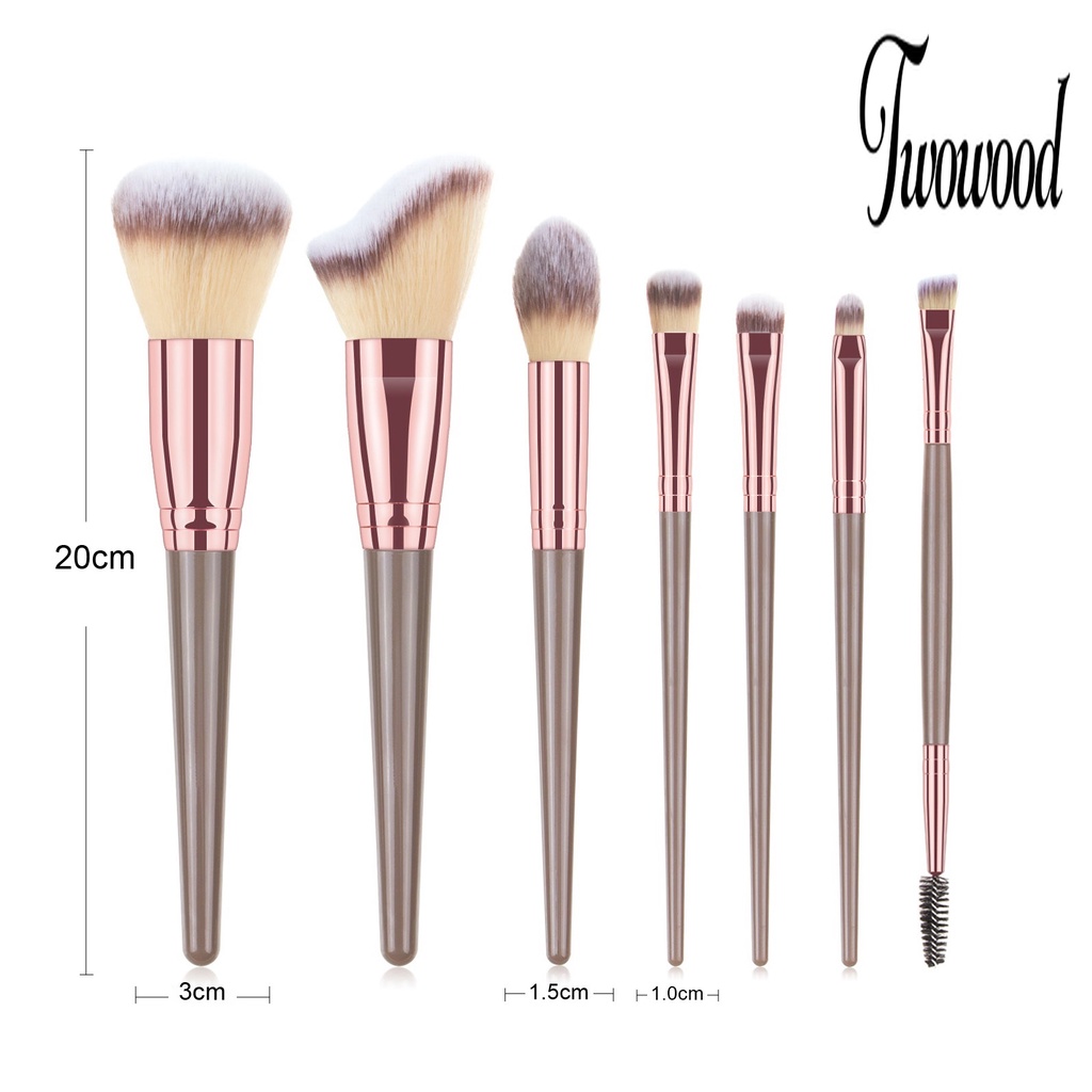 1 Set Brush Makeup Bulu Ringan Mudah Dibersihkan Untuk Wanita