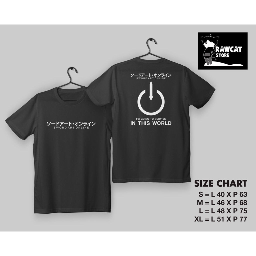 Kaos Pria Anime Game Sword Art Online