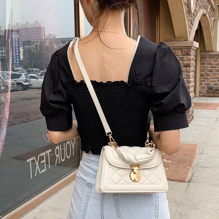 LAJOREE Ava Slingbag Tas Selempang Wanita Bahan Anyam Jerami Import Mini Top Handle Bag Cantik Cewek Korea Kekinian Handbag Hand Bag