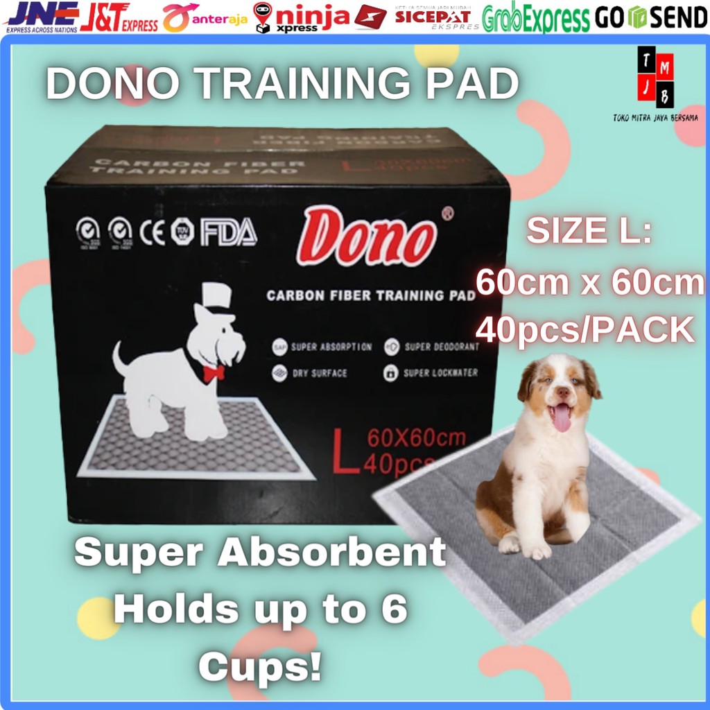 TRAINING PEE PAD ANJING DONO CARBON ALL SIZE S M L XL - 1PCS 1 PCS