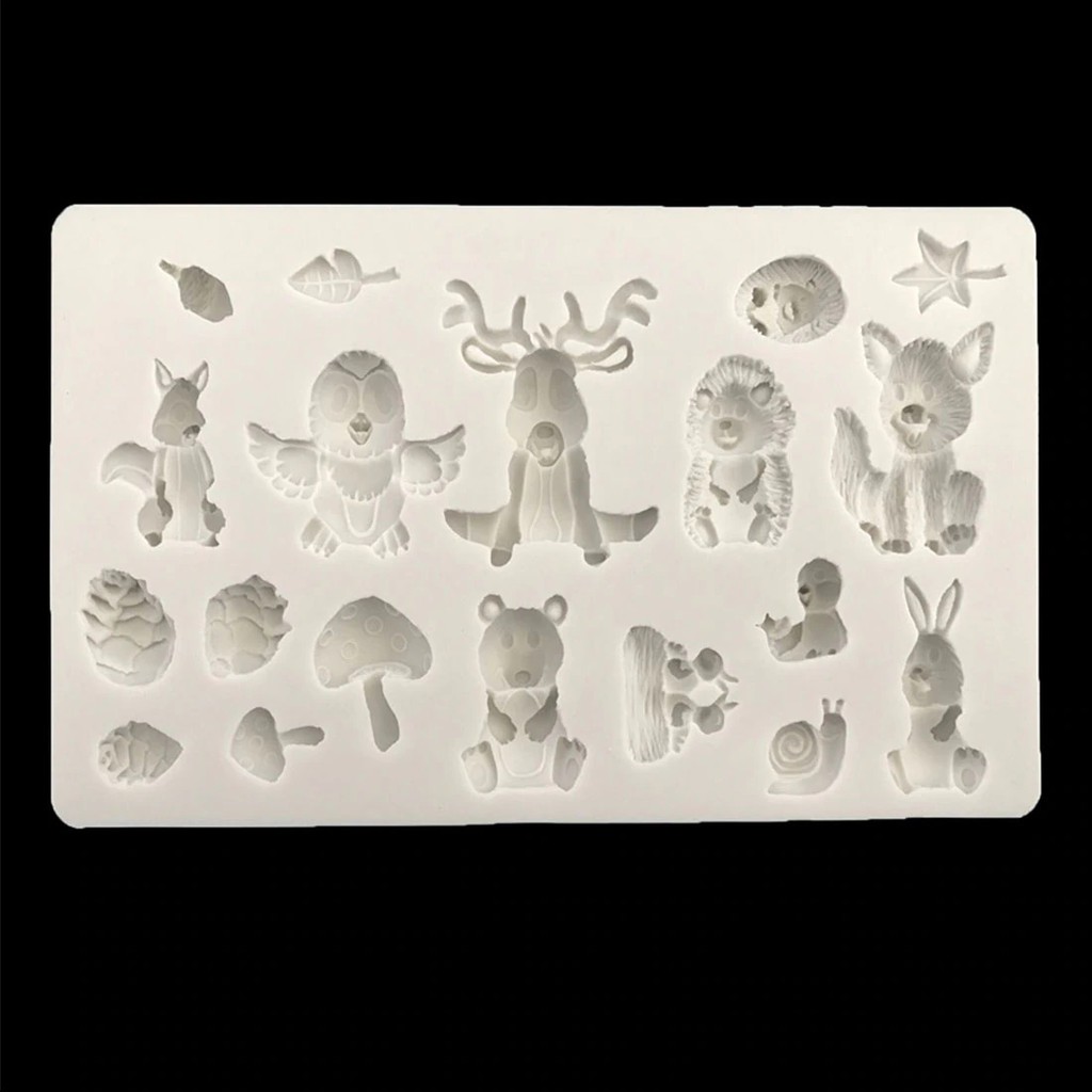Newest  Forest Animal Fondant Cake Decorating Molds Cake Silicone Molds DIY Fondant Cake Silicone