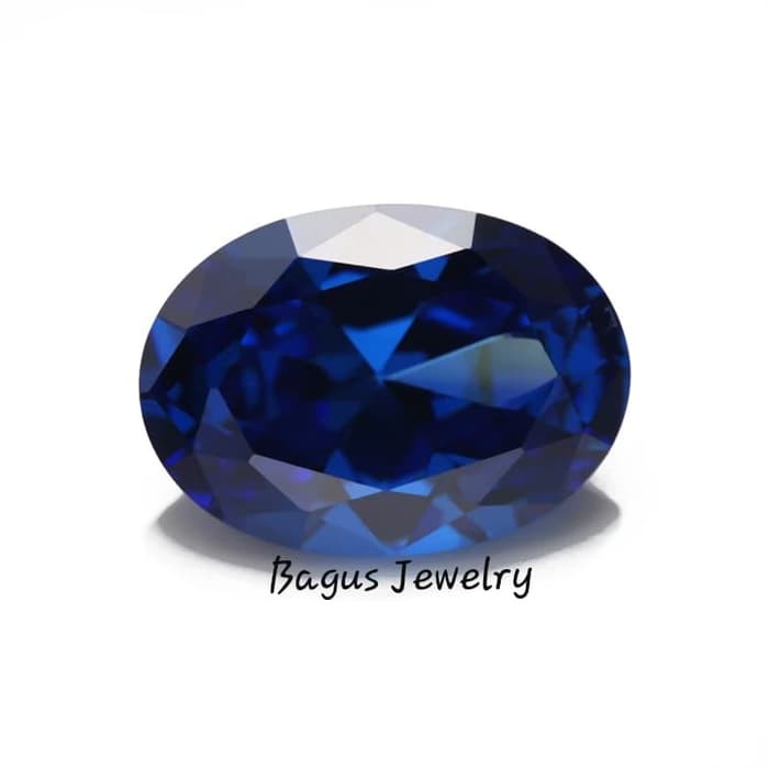 ( Original ) Premium Blue Cubic Zirconia Safir Color Super Quality Kristal bukan kaca atau glass