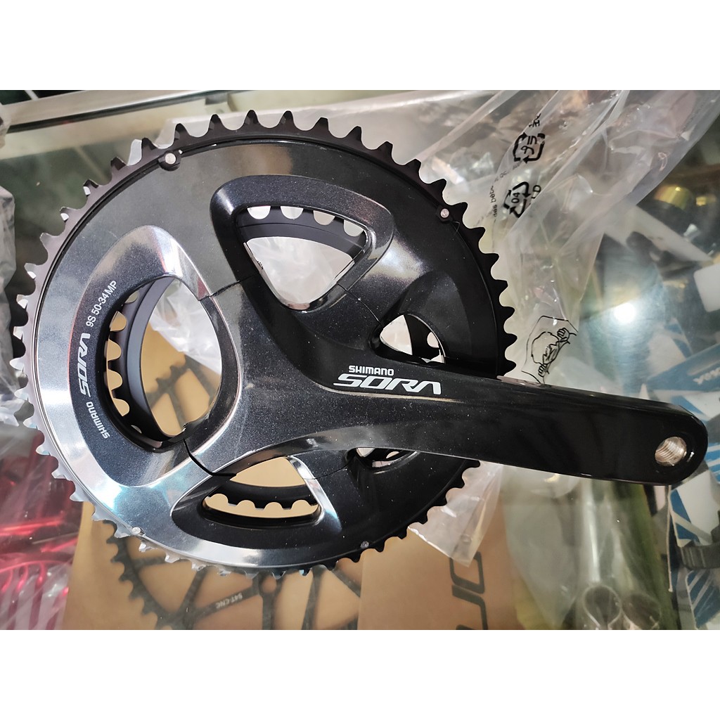 Crank Shimano Sora R3000 50-34T Doble Lengkap Dengan BB Sepeda MTB Balap Sepeda Lipat