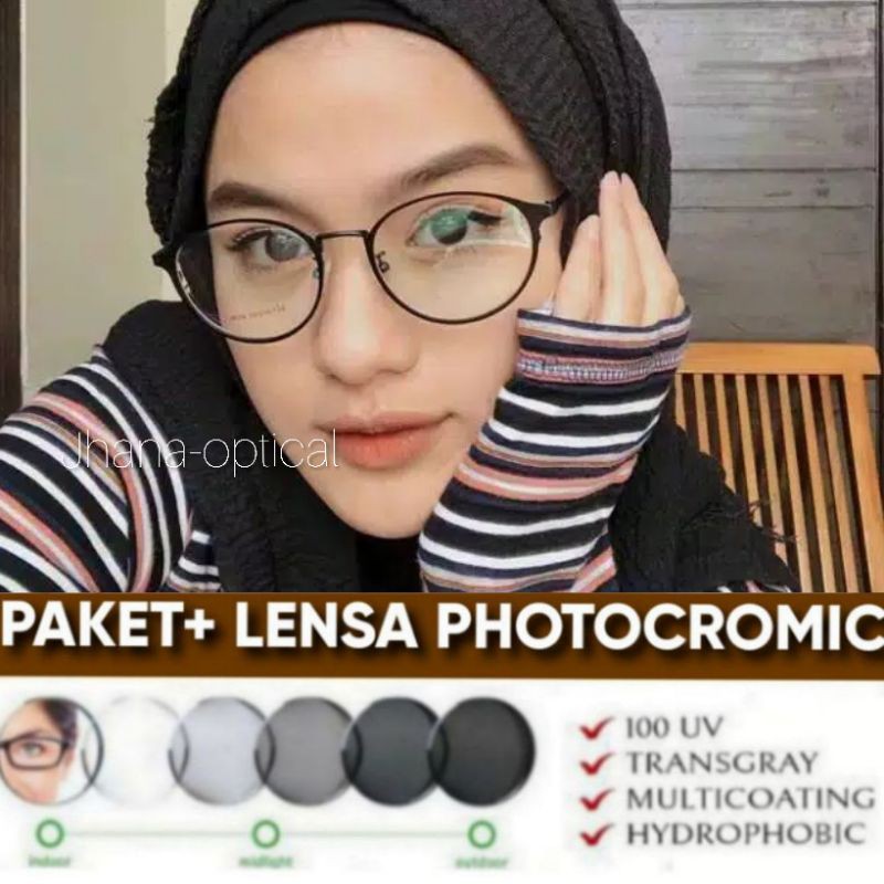 Kacamata Anti Radiasi | Kaca mata Anti UV 9614 | Kacamata  Photocromic | Kaca mata Minus dan Plus