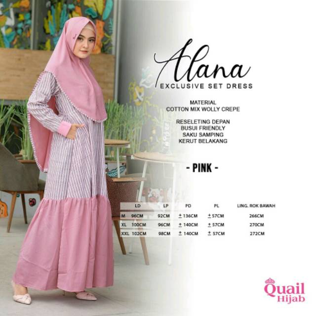 Alana set dress Gamis by Quail