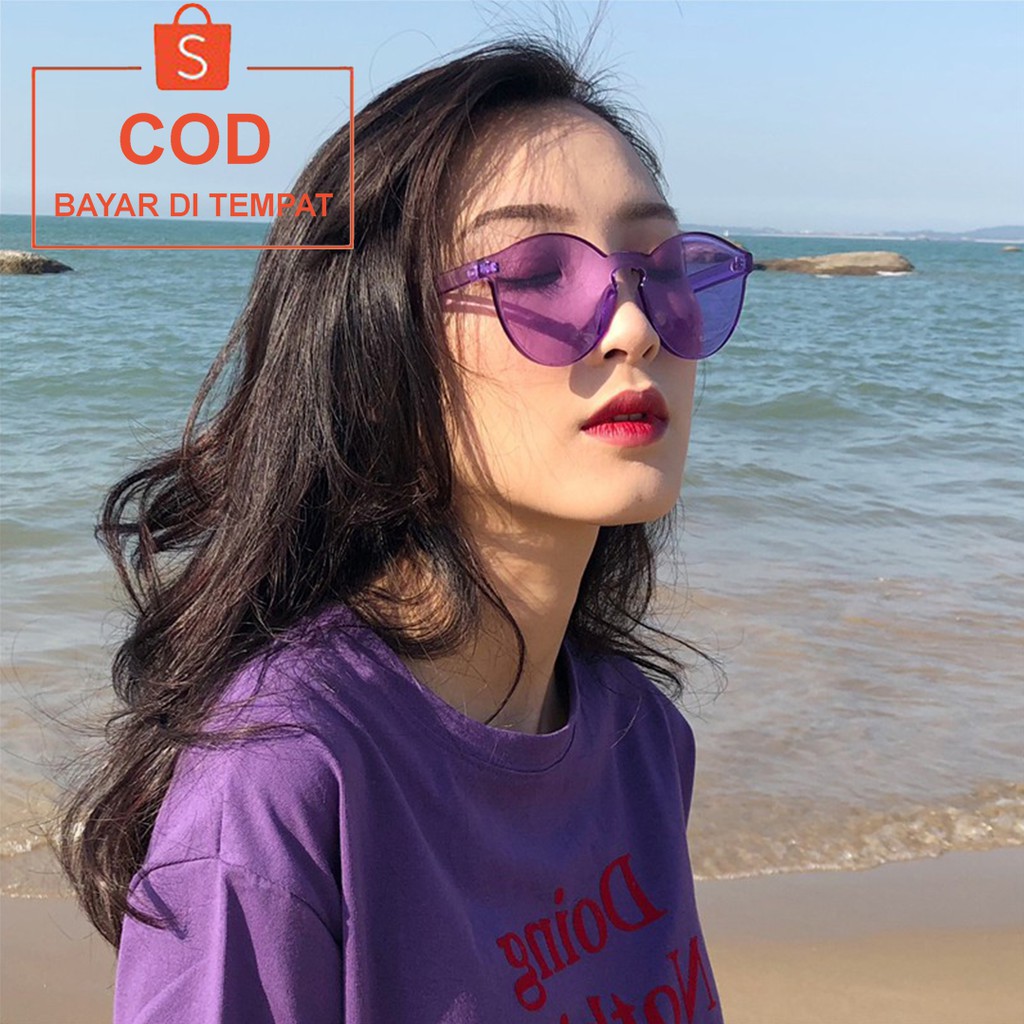 ✅COD Kacamata Jelly Anti Radiasi Hitam Gaya Korean Style Aksesoris Fashion Sunglasses Kaca Mata Retro Polarized Photocromic Pria Wanita Cowok Cewek Perempuan Korea Murah Original