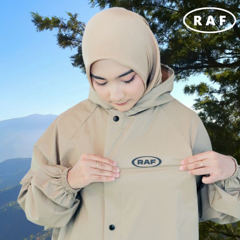 JAS HUJAN RAF,RAINCOAT,JAS HUJAN TERBAIK•PRIA WANITA DEWASA warna hijau army