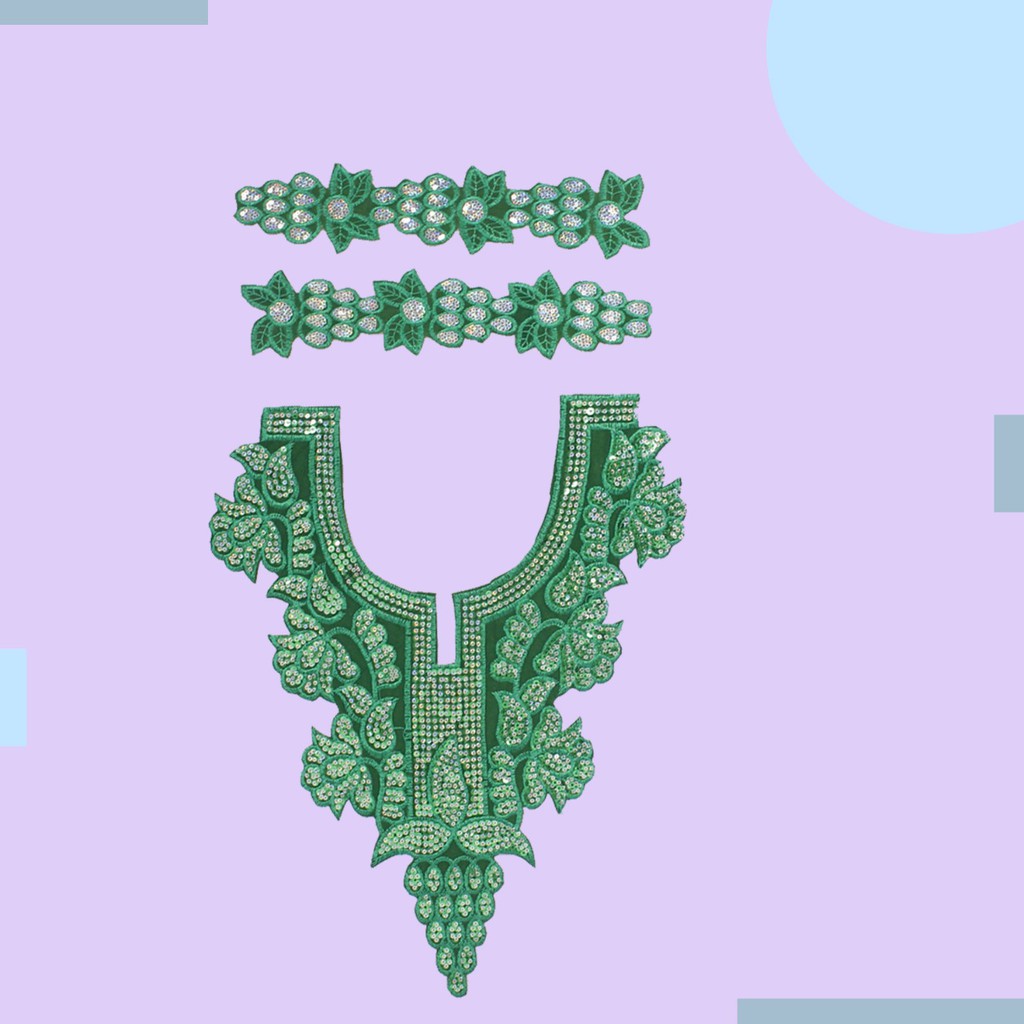 Kerah Renda Bordir Full Payet Model S12585 OA