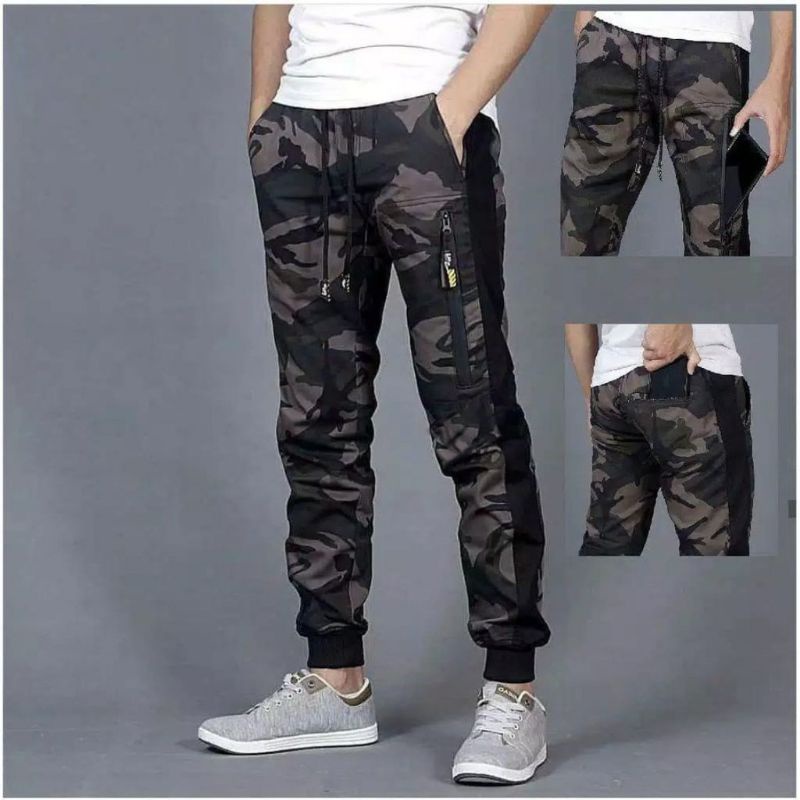 celana Jogger jogger loreng Celana panjang pria Jogger celana jogger army