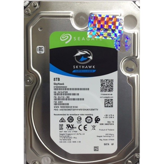 Seagate Skyhawk 8TB Harddisk CCTV Garansi Resmi