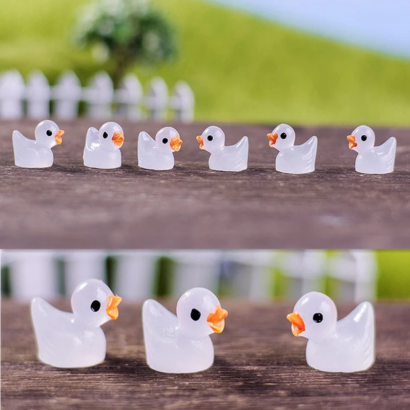 20 Pcs Miniatur Bebek Bahan Resin Luminous Glow In The Dark Untuk Dekorasi Taman