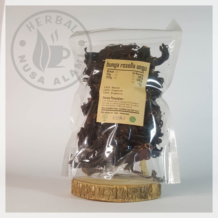 

BUNGA ROSELLA UNGU KERING | MURNI PREMIUM | Hibiscus Sabdariffah 100g