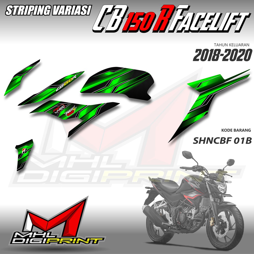 STRIPING VARIASI NEW CB 150R FACELIFT - STIKER NEW CB 150R - SHNCBF 01