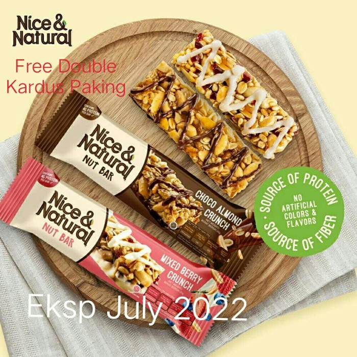 

COKELAT- NICE AND NATURAL NUT BAR - STRAWBERI -COKELAT.