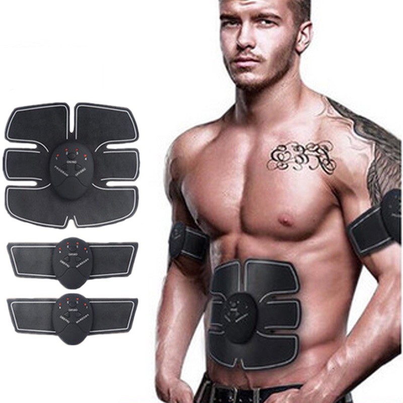 Alat Stimulator Terapi EMS Otot Six Pack ABS Abdominal Muscle Exercise - Black