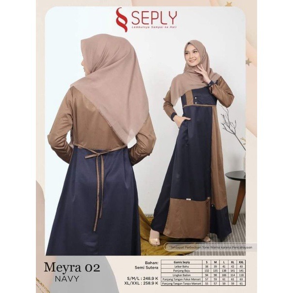 GAMIS TERBARU 2021 SEPLY MEYRA 02 NAVY