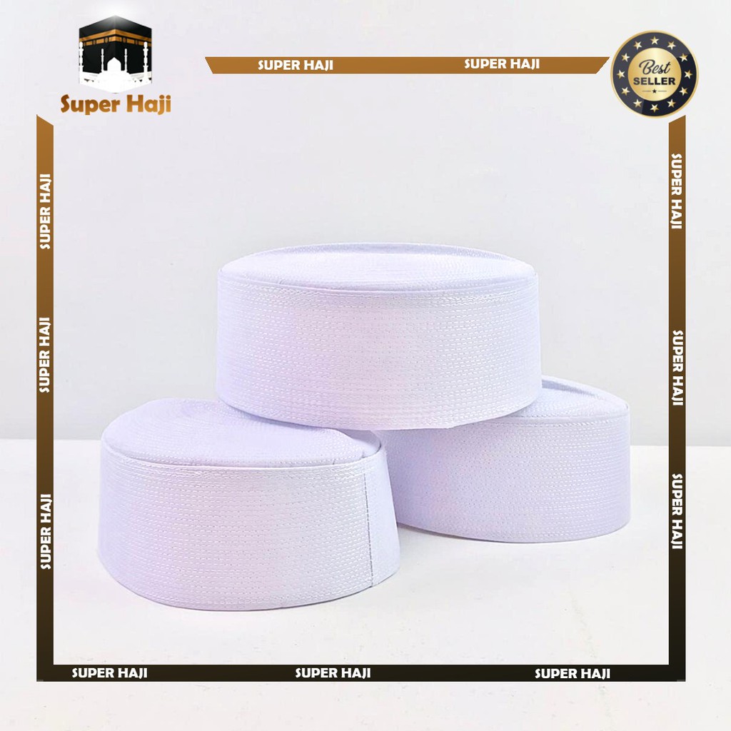 KOPIAH PECI HAJI (POLOS PUTIH)