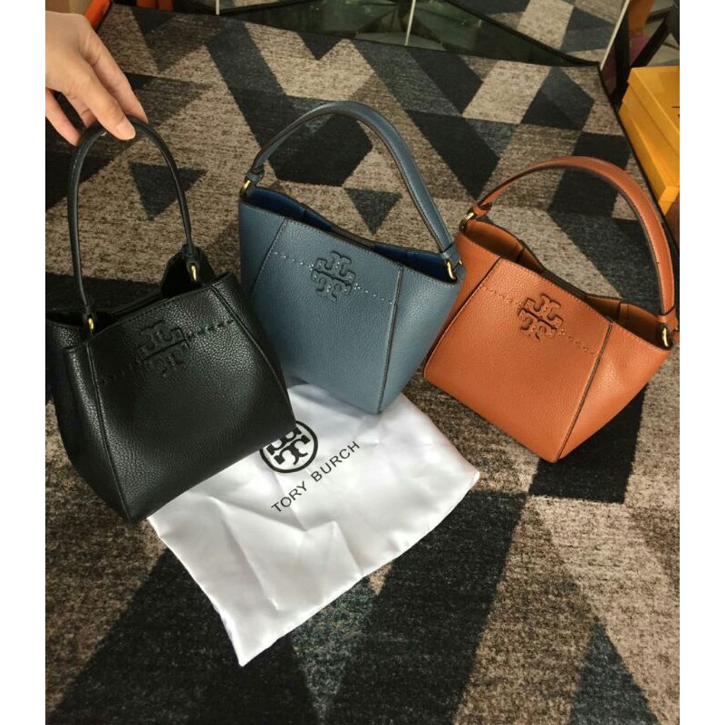 Tory Burch McGraw Hobo Bucket Bag 8337 SPA MIRROR AAA