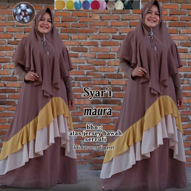 Baju Muslim Syari Maura - Set Khimar