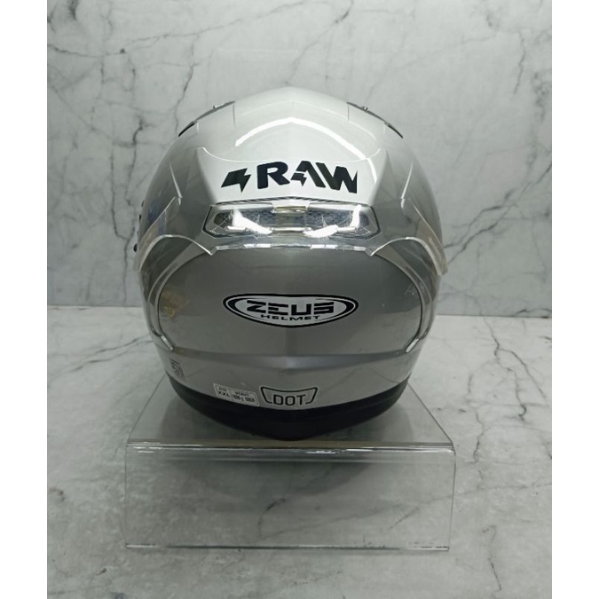 HELM ZEUS 813 SOLID SILVER - FAKET GANTENG LEOPARD - SPOILER 2D-5