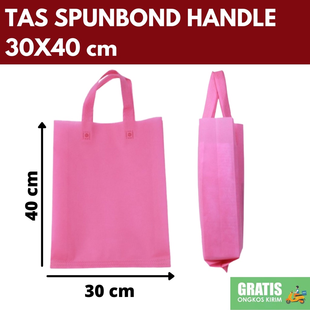 

GOODIE BAG SPUNBOND 30x40 cm MERAH MUDA PINK Tas Belanja/ Tas Ultah/ Tas Promosi/ Tas Reuni/ Tas Spunbond Sablon/ Tas Spunbond Custom/ Tas Goodiebag Sablon/ Tas Goodiebag Custom/ Tas Ramah Lingkungan/ Tas Press/ Tas Perusahaan/ Tas Partai Besar