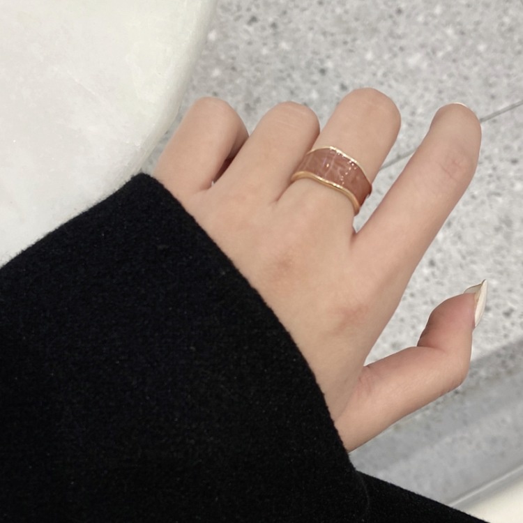 Simple Korea Ins Ring Irregular Design Retro Index Finger Ring