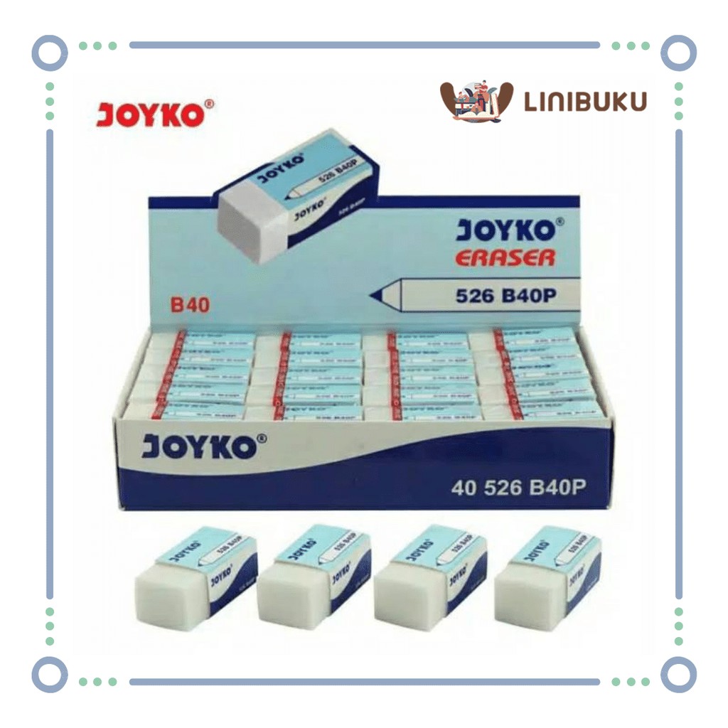 

Penghapus Joyko 526 B40P / Joyko Eraser / Penghapus Pensil - Putih