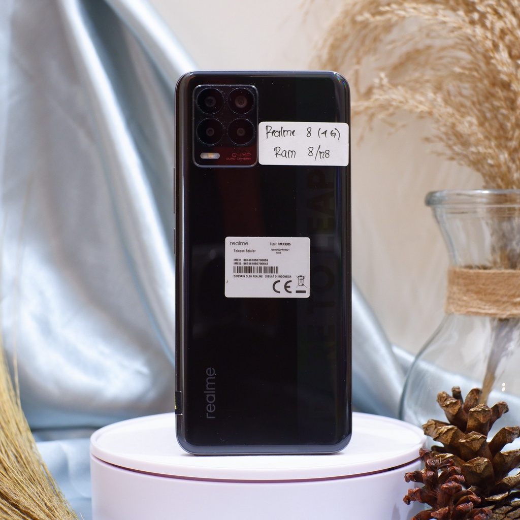 Realme 8 8/128Gb (4G) Fullset - Hp Bekas Second