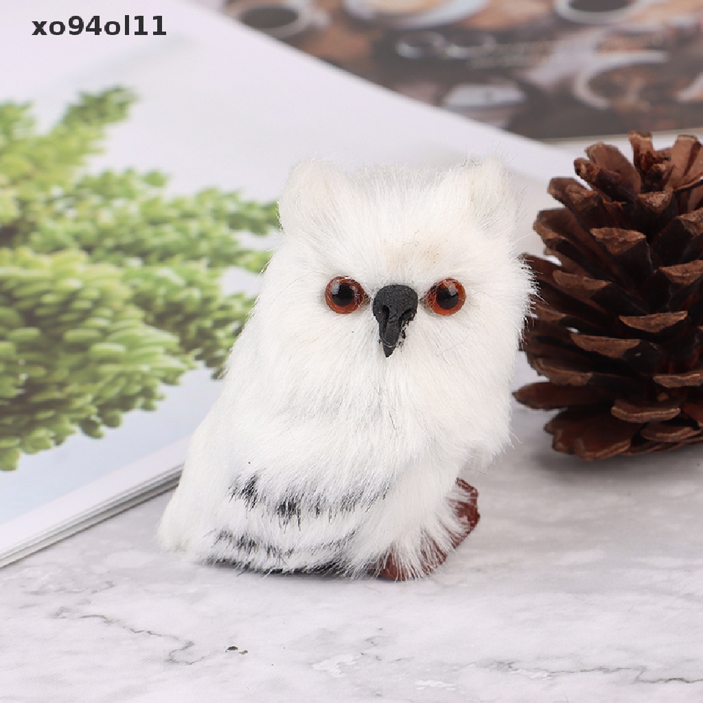 (hotsale) Ornamen Burung Hantu Leuke Warna Hitam Putih Untuk Dekorasi