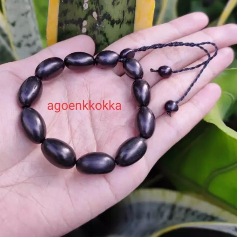 Gelang oval besar Hitam kokka kaukah