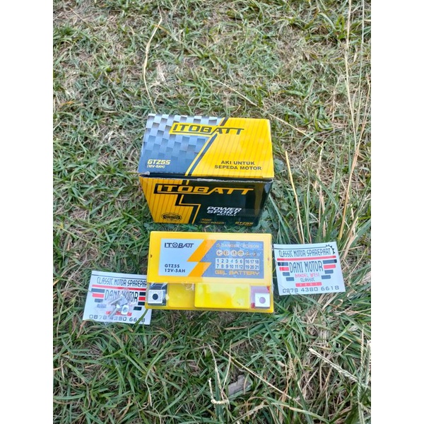 Aki kering Merk ITOBATT motor kharisma, beat dll 5A