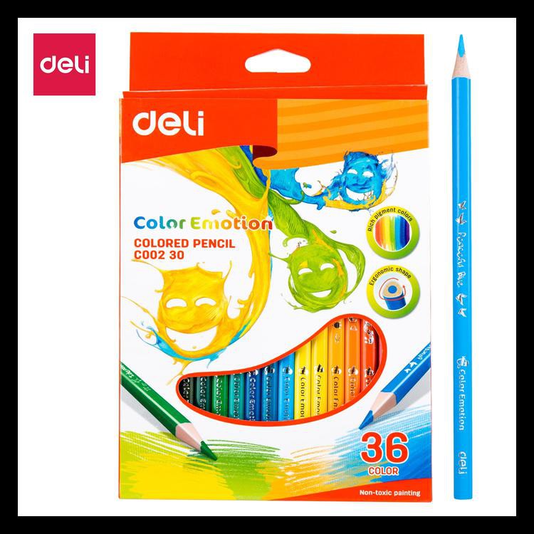 

BAYAR DITEMPAT DELI COLORED PENCIL TRIANGLE SOFT BASSWOOD RICH 36C EC00230 - PENSIL KODE 1283