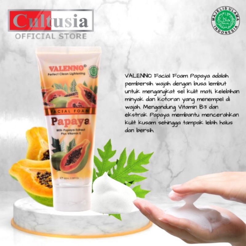 Valenno Facial Foam Papaya