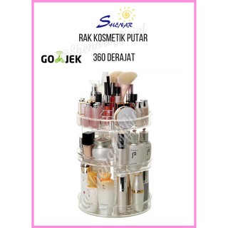  Rak  Kosmetik  Putar  Acrylic Make Up Putar  360 Derajat 