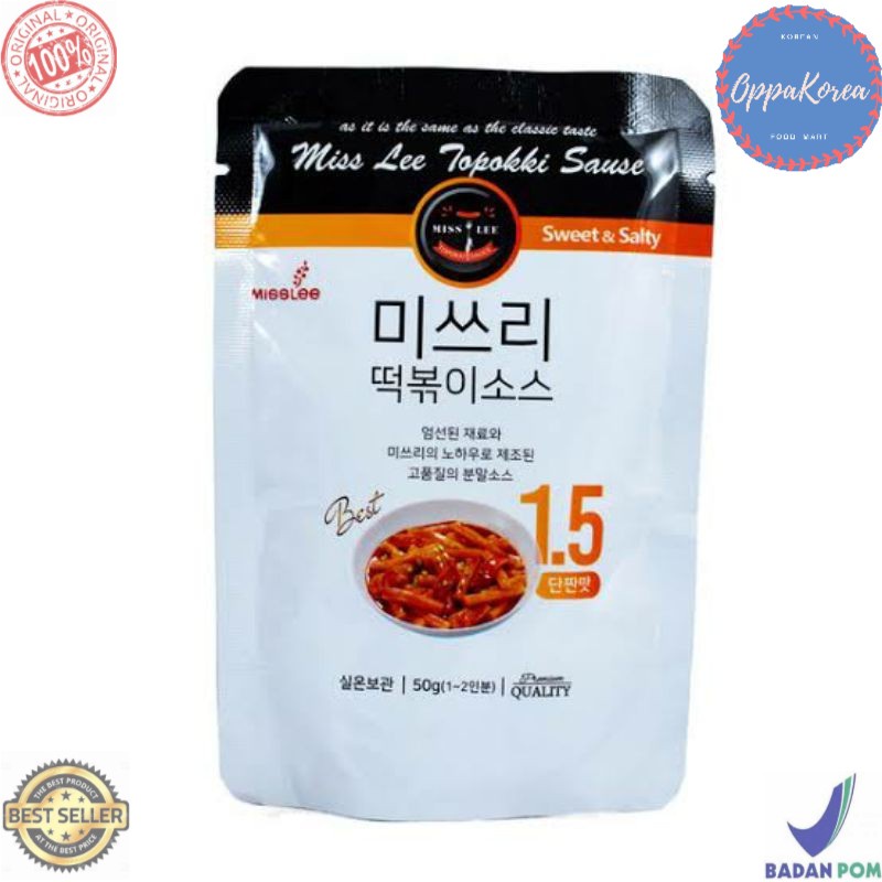 

Misslee Topokki Sauce Sweet Salty 50 gram