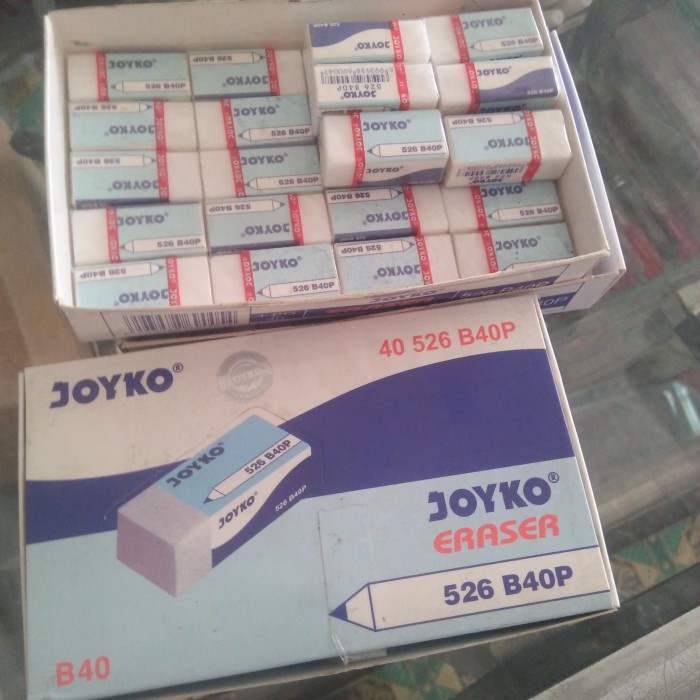 

Promo Eraser/Stip/Penghapus Joyko 526-B40P (1 Box 40 Pcs) Berkualitas