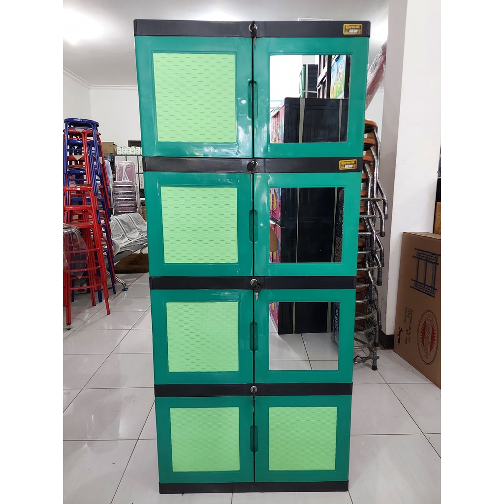 LEMARI PLASTIK SUSUN 4 ROTAN GH 40 Wapolin