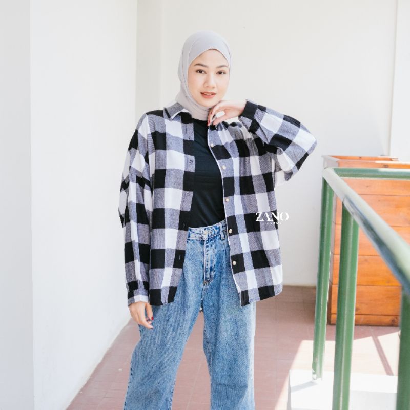 ZANO BASICS Oversized Shirt - Kemeja Flanella