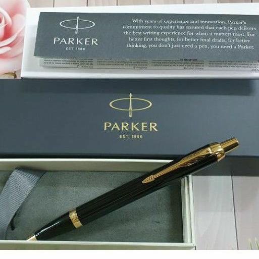 

[PROMO FVR54] Pulpen Parker Original IM New Lq Black GT Gratis grafir Nama Atau Logo bukan Montblanc Dupont Ready